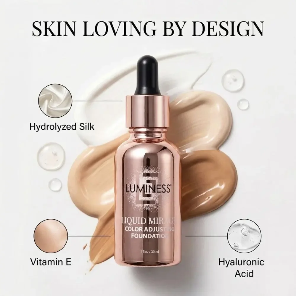 LUMINESS Liquid Mirage w/SPF 50 Color Adjusting Foundation Kit - 04 Tan